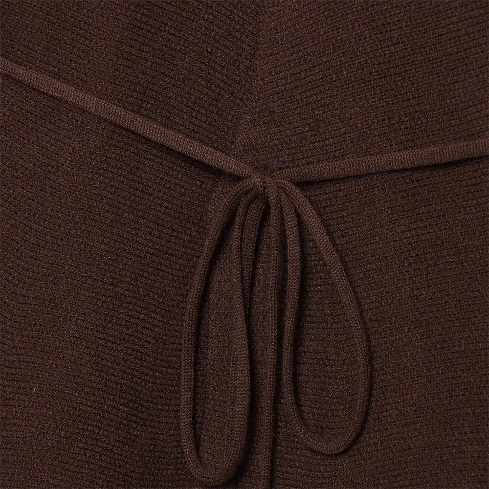 Women's Belted Knitted Cardigan | V-Neck Long Sleeve Sweater Coat for Autumn Fall Lumenhaus Collective
