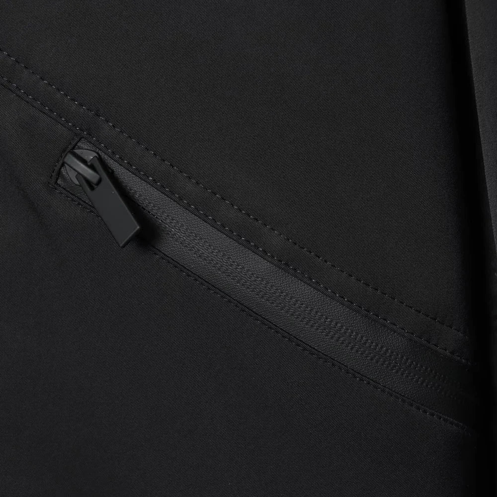 Sylvie Women's Black Waterproof Cropped Jacket - Hooded Loose Fit Spring Summer Fall Lumenhaus Collective