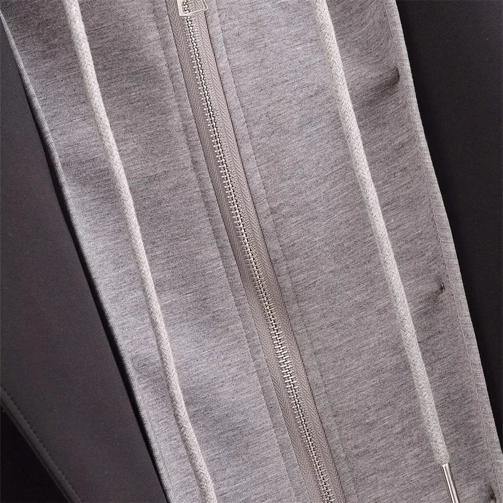 Women’s Long Black Coat with Gray Hoodie – Casual Winter Overcoat for Everyday Style Lumenhaus Collective