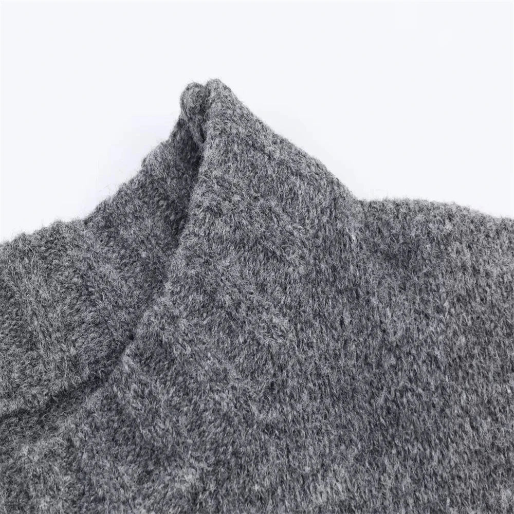 Vero Women's Loose Ribbed Round Neck Knit Sweater | Autumn Fall Versatile Style Lumenhaus Collective
