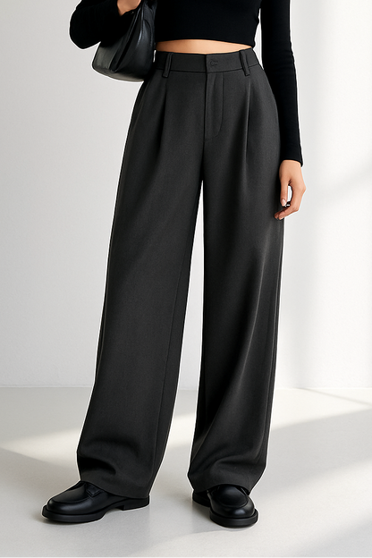 Women's High Waist Wide Leg Dress Pants - Elegant Trousers Lumenhaus Collective