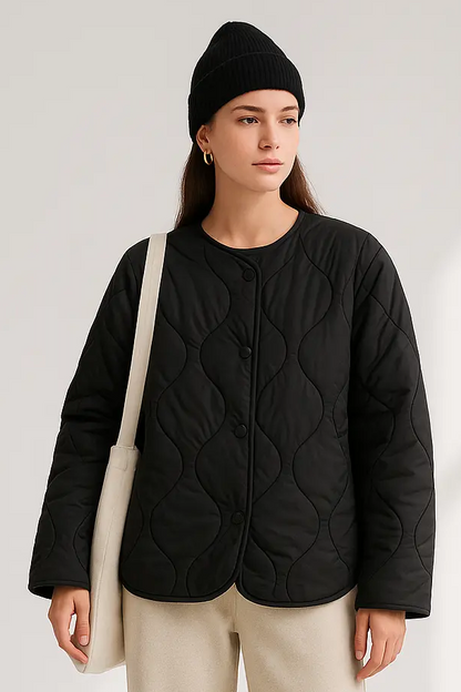 Lielle Women’s Autumn Cotton Diamond-Quilted Jacket Lumenhaus Collective