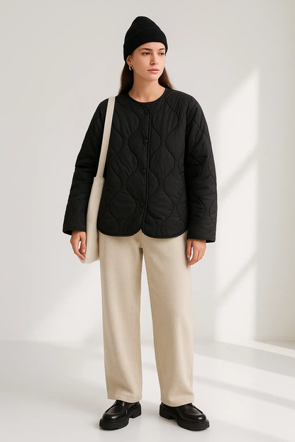 Lielle Autumn Cotton Diamond-Quilted Women's Jacket