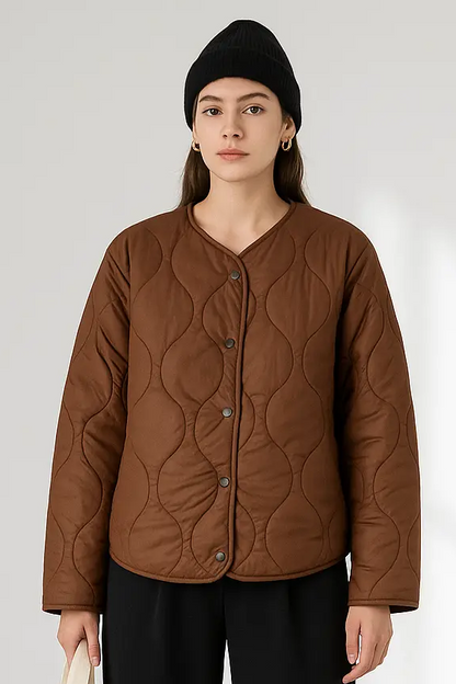 Lielle Women’s Autumn Cotton Diamond-Quilted Jacket Lumenhaus Collective