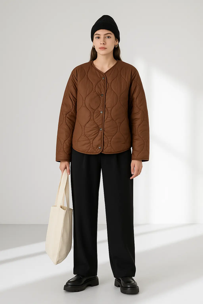 Lielle Autumn Cotton Diamond-Quilted Women's Jacket