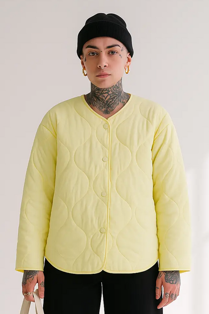 Lielle Women’s Autumn Cotton Diamond-Quilted Jacket Lumenhaus Collective