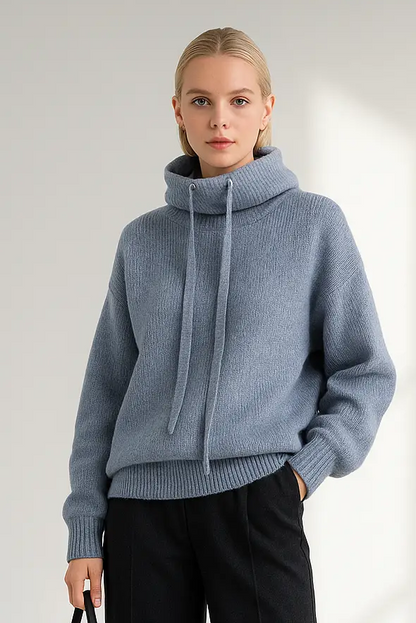 Women's High-Neck Pullover Sweater | LuxeSoft Warm Knit Lumenhaus Collective