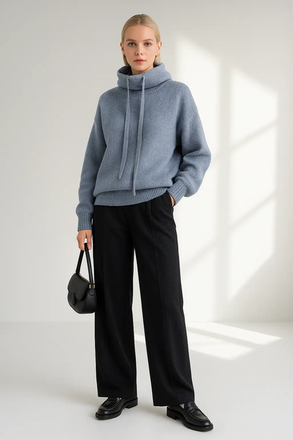 High-Neck Pullover Women's Sweater | LuxeSoft Warm Knit