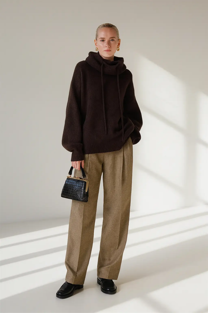 High-Neck Pullover Women's Sweater | LuxeSoft Warm Knit