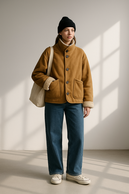 Women's Reversible Jacket - Versatile 2-in-1 Outerwear for Fall & Winter Lumenhaus Collective
