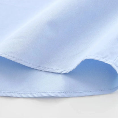 Women's Loose Poplin Shirt - Wide Curled Sleeve Cotton Blend Blouse Lumenhaus Collective