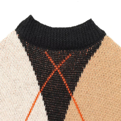 Piper Women's Argyle Knit Vest | Diamond Pattern Sleeveless Sweater Lumenhaus Collective