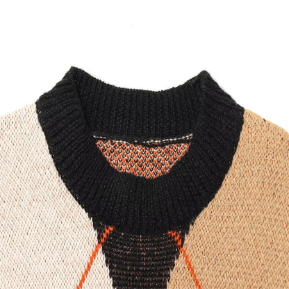 Piper Women's Argyle Knit Vest | Diamond Pattern Sleeveless Sweater Lumenhaus Collective