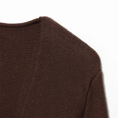 Women's Belted Knitted Cardigan | V-Neck Long Sleeve Sweater Coat for Autumn Fall Lumenhaus Collective