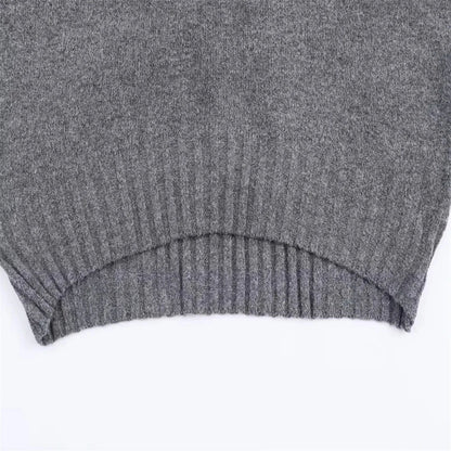 Vero Women's Loose Ribbed Round Neck Knit Sweater | Autumn Fall Versatile Style Lumenhaus Collective