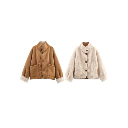 Women's Reversible Jacket - Versatile 2-in-1 Outerwear for Fall & Winter Lumenhaus Collective