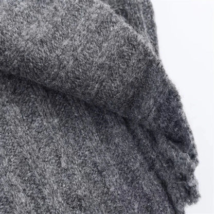 Vero Women's Loose Ribbed Round Neck Knit Sweater | Autumn Fall Versatile Style Lumenhaus Collective