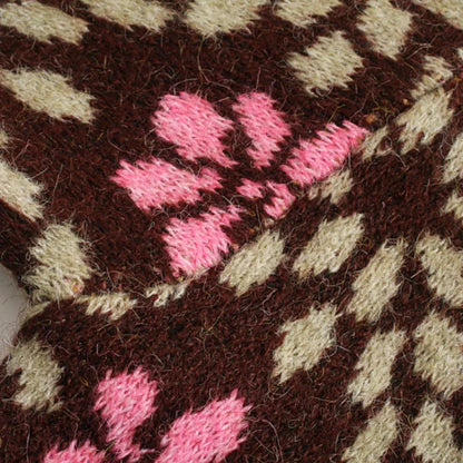 Stevie Women's V-Neck Jacquard Sweater Cardigan - Floral Print Loose Fit Outerwear Lumenhaus Collective