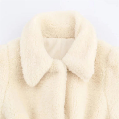 Kylie Autumn Fall Faux Fur Coat Jacket with Belt | Fashion & Temperament Lumenhaus Collective