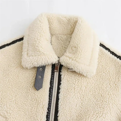 Suzella Faux Fur Moto Jacket –Women’s Fall Biker Coat Lumenhaus Collective