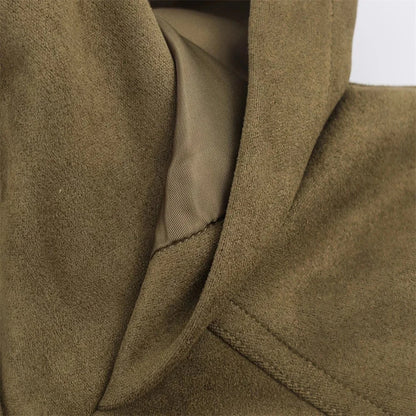 Harper Autumn Fall Women’s Suede Effect Hooded Jacket Lumenhaus Collective